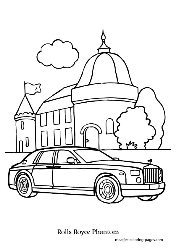 Rolls Royce Phantom coloring page