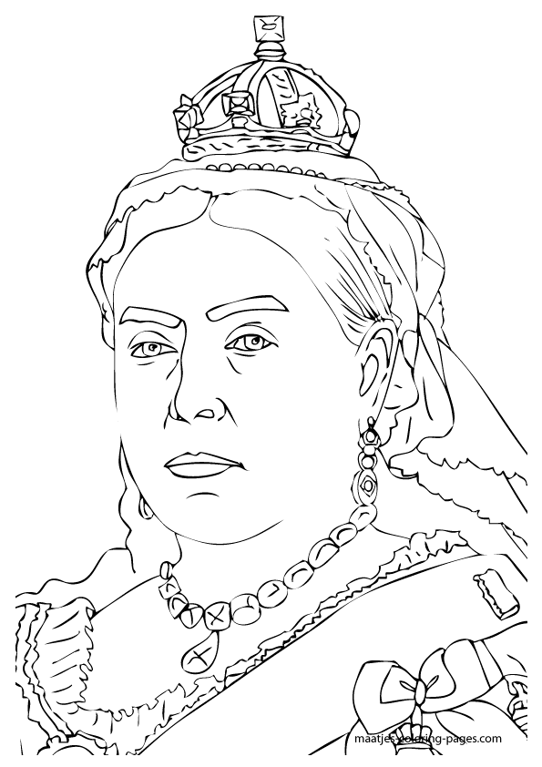 Queen Victoria colouring page