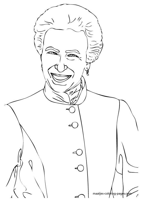 Princess Anne colouring page