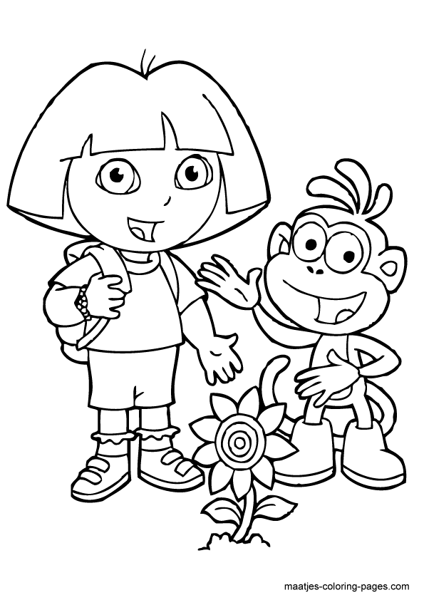 Dora coloring page