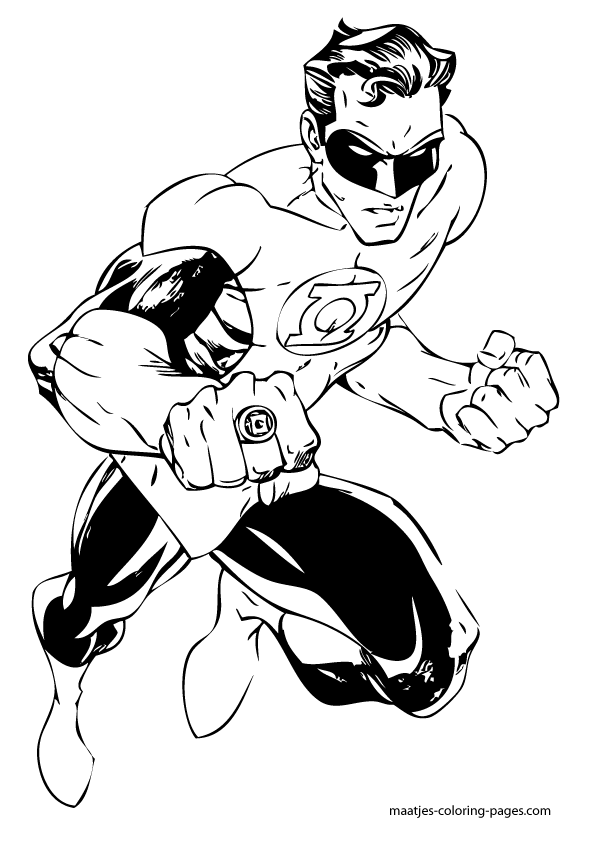 green lantern Colouring Pages