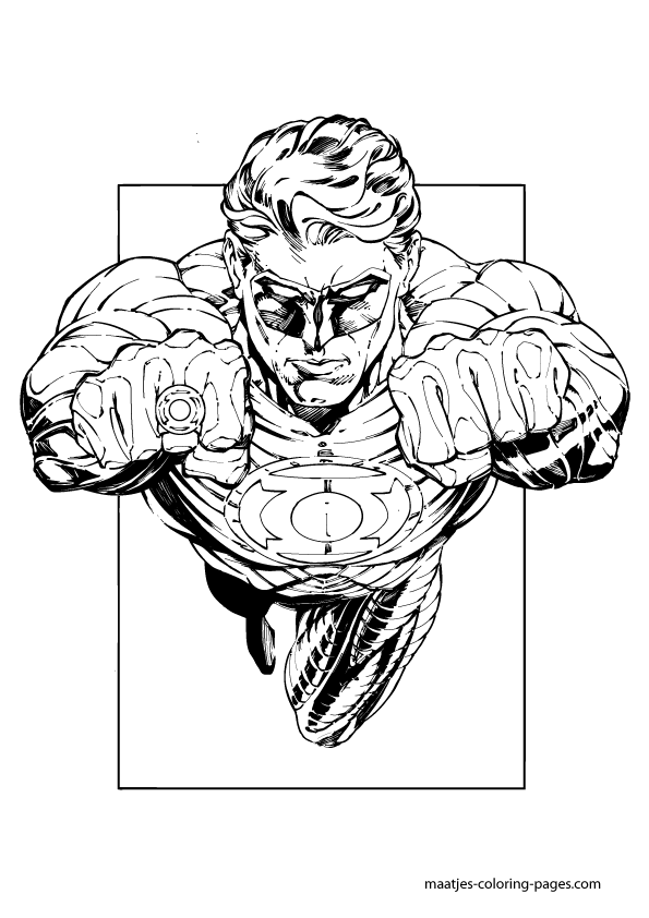 Green Lantern Coloring Pages