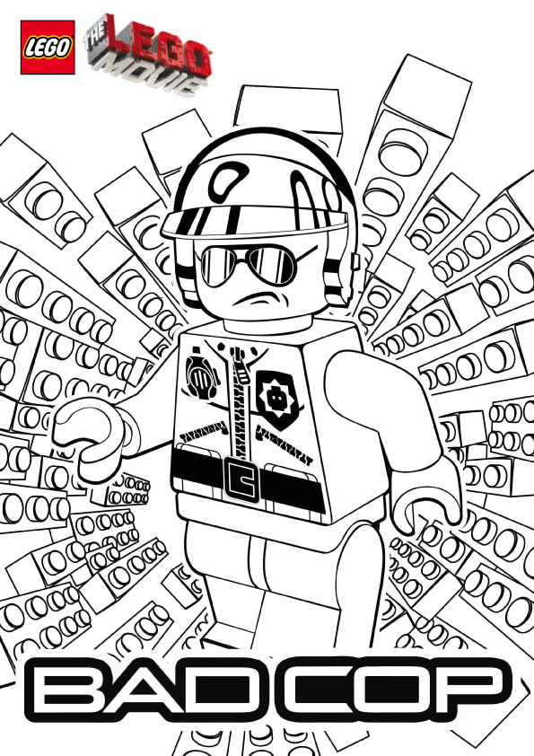Bad Cop - The Lego Movie Coloring Pages