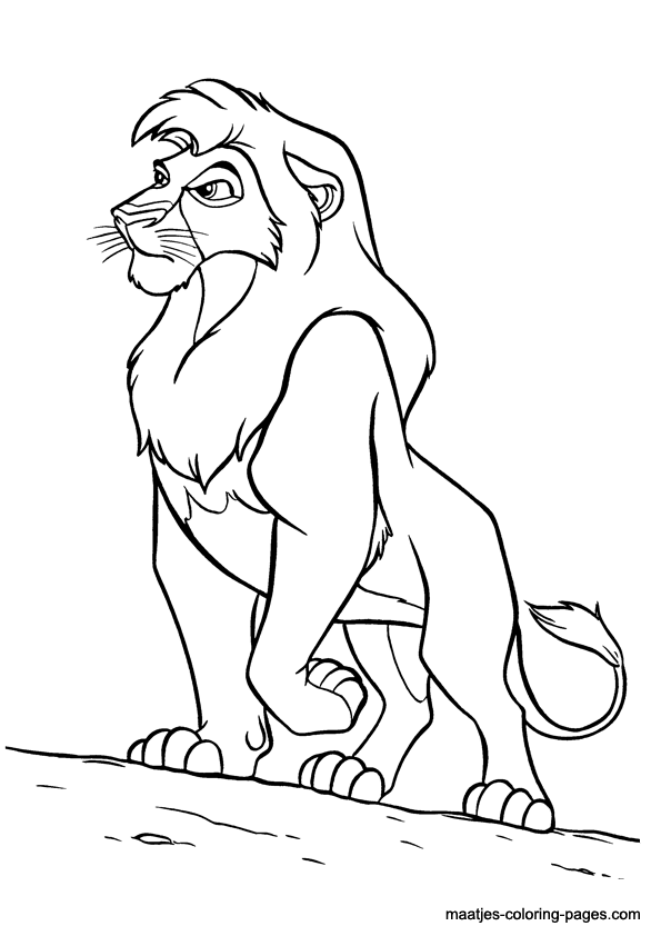 lion king coloring pages kovu and kiara