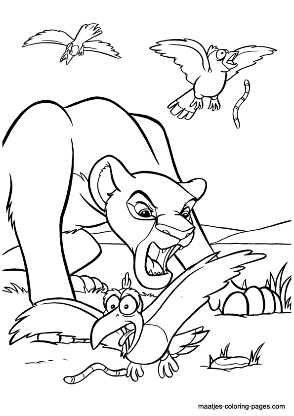 lion king kovu and kiara coloring pages