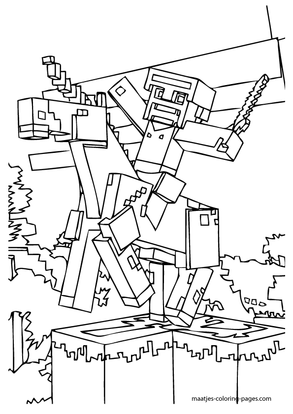minecraft coloring pages