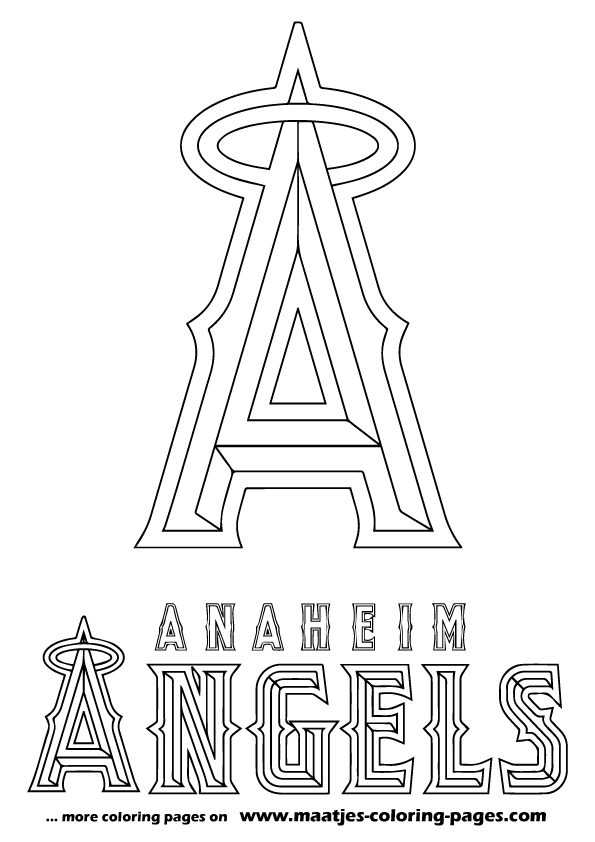 Los Angeles Angels of Anaheim MLB coloring pages
