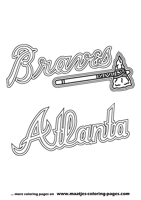Atlanta Braves MLB coloring pages