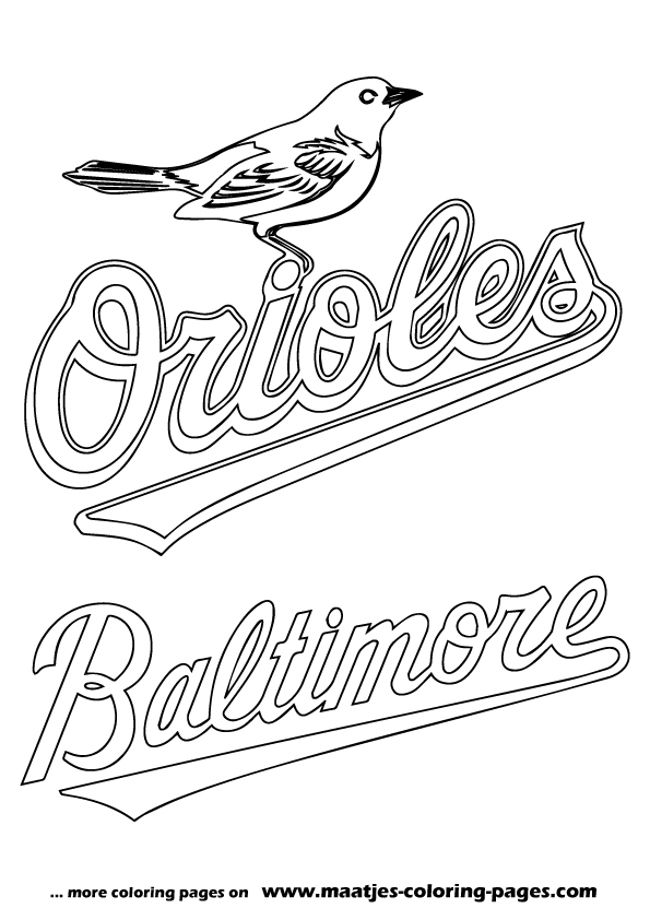 Baltimore Orioles MLB coloring pages