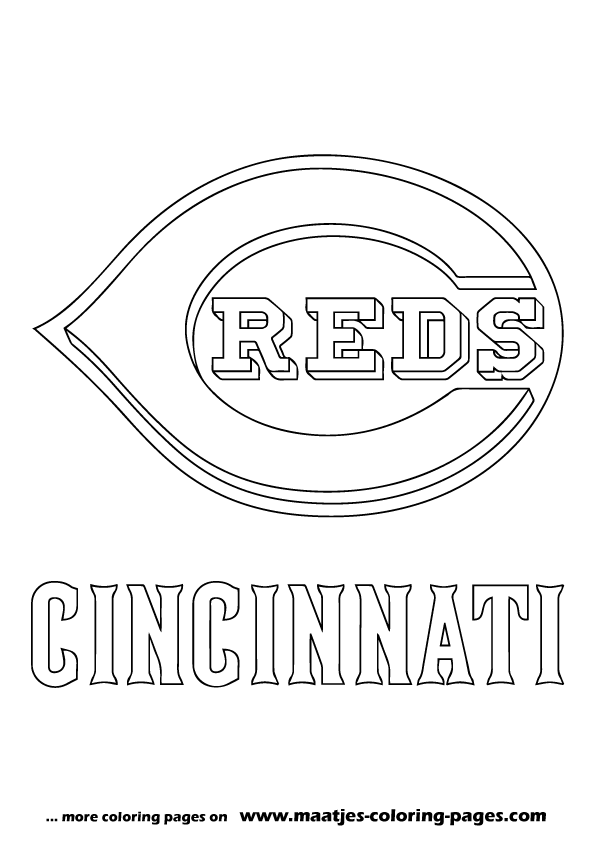 Cincinnati Reds MLB coloring pages