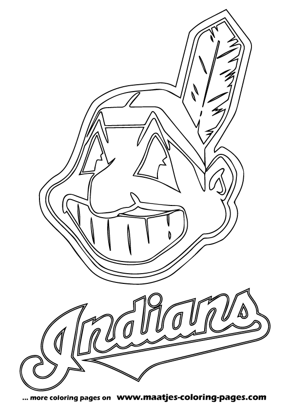 Cleveland Indians MLB coloring pages