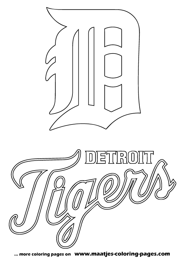 Detroit Tigers MLB coloring pages