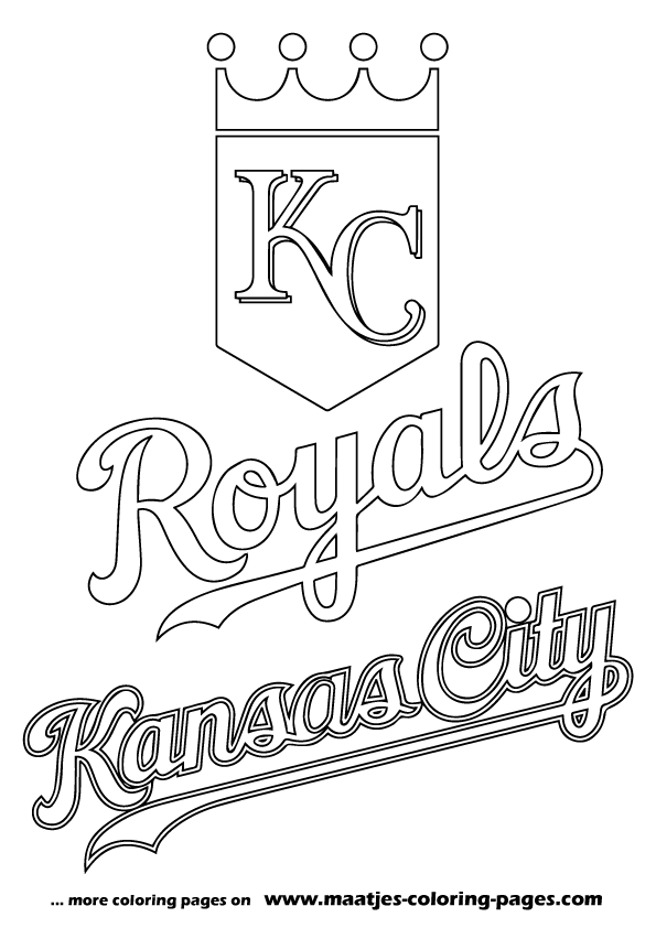 Kansas City Royals MLB coloring pages