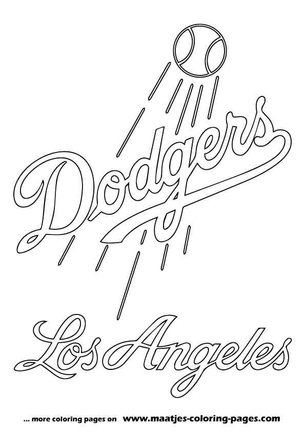 Los Angeles Dodgers MLB coloring pages