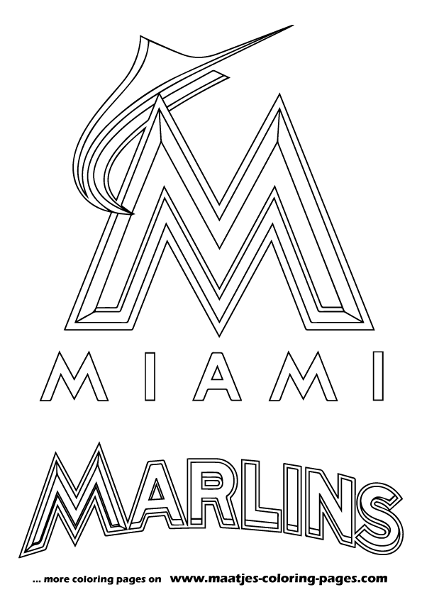 Miami Marlins MLB coloring pages
