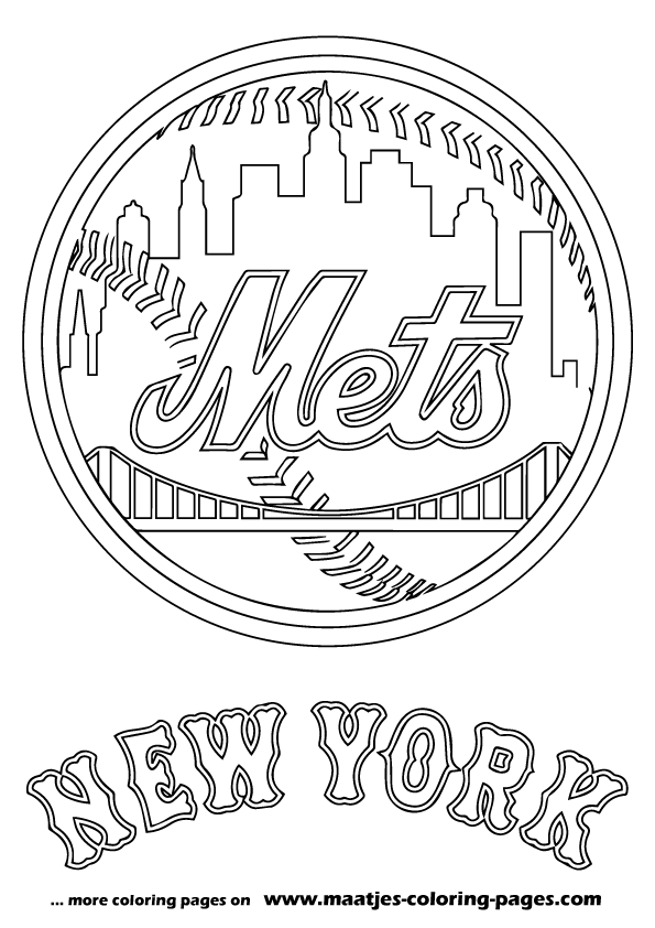 New York Mets MLB coloring pages