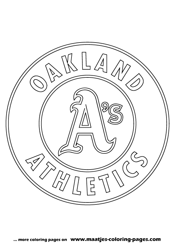 Oakland Athletics MLB coloring pages