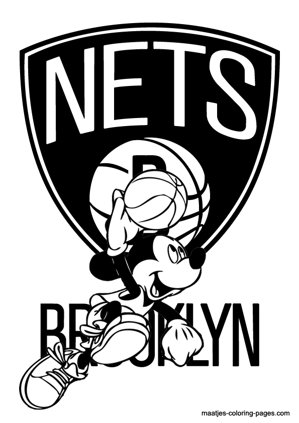 Brooklyn Nets NBA coloring pages
