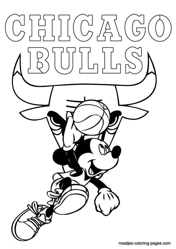 Chicago Bulls NBA coloring pages