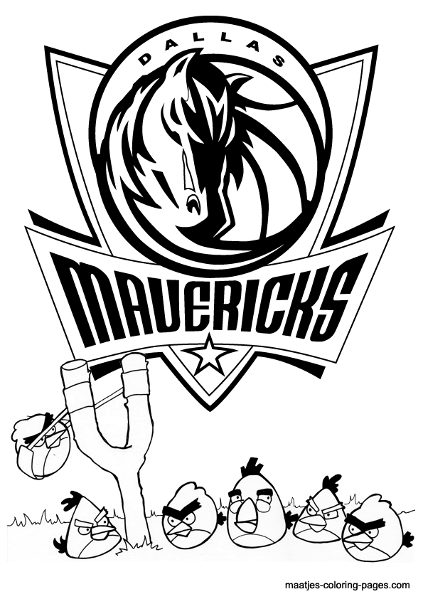 Dallas Mavericks NBA coloring pages