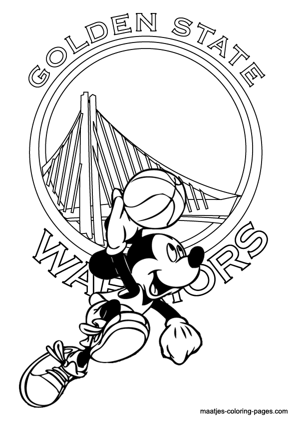 Golden State Warriors NBA coloring pages