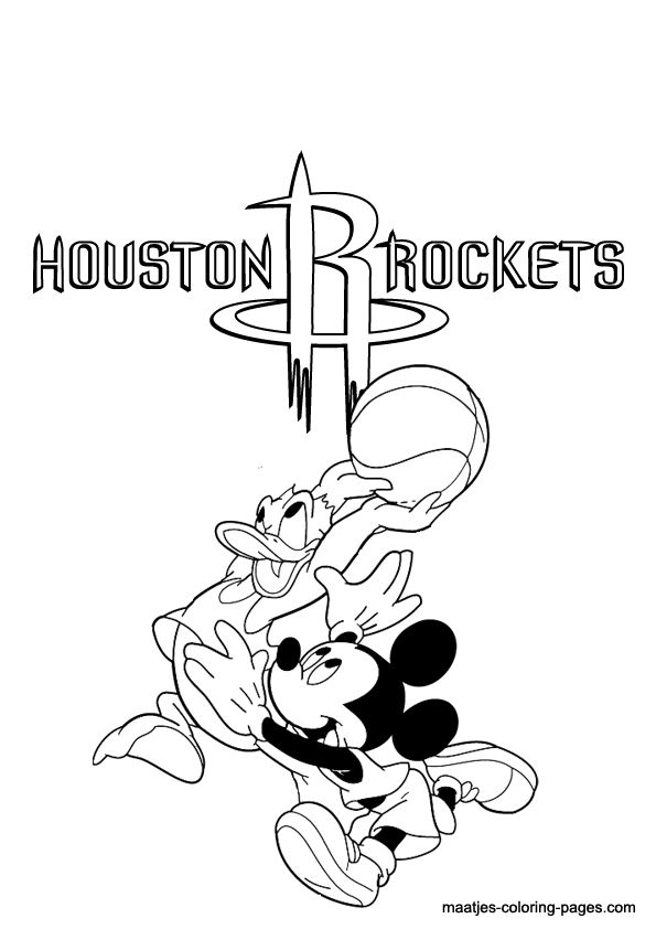 Houston Rockets NBA coloring pages