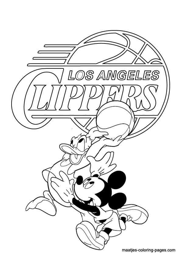 Los Angeles Clippers NBA coloring pages