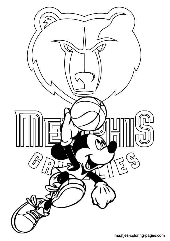Memphis Grizzlies NBA coloring pages