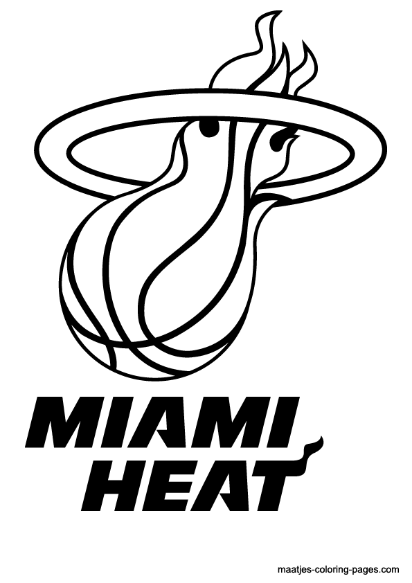 Miami Heat NBA coloring pages