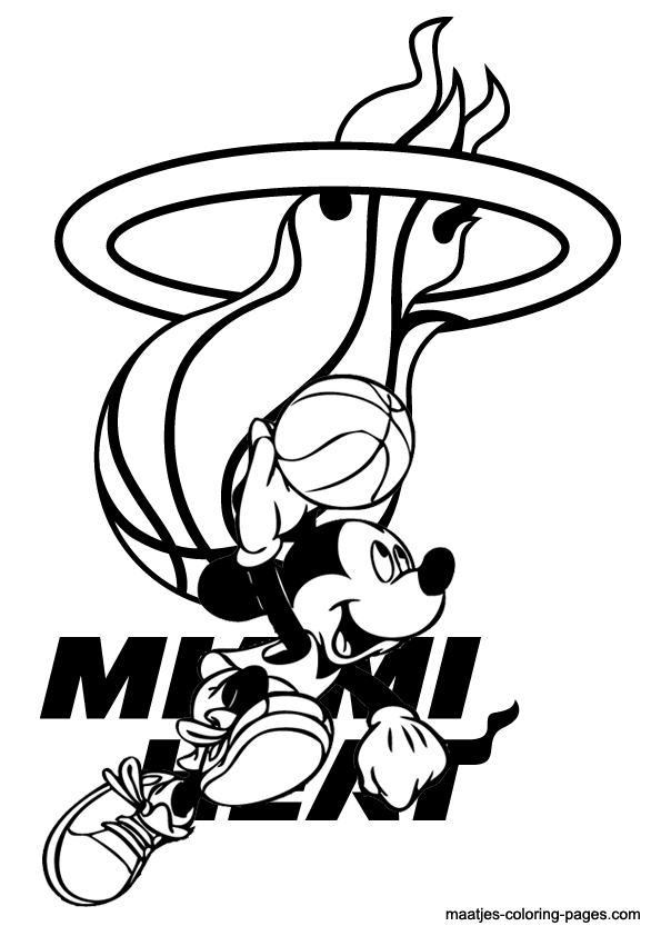 Miami Heat NBA coloring pages