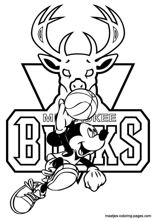 Milwaukee Bucks NBA coloring pages