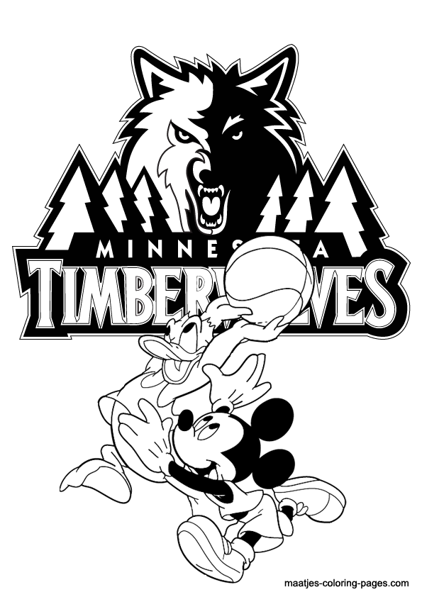 Minnesota Timberwolves NBA coloring pages