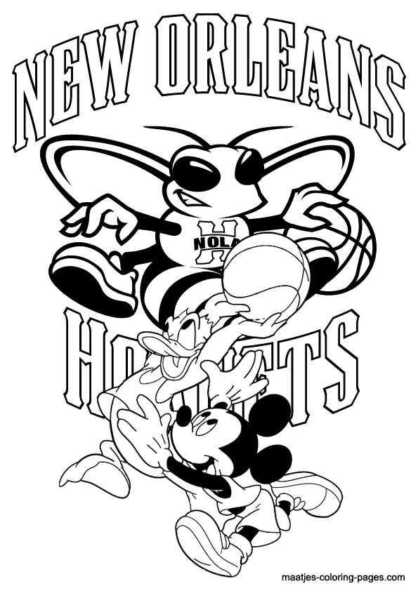 New Orleans Hornets NBA coloring pages