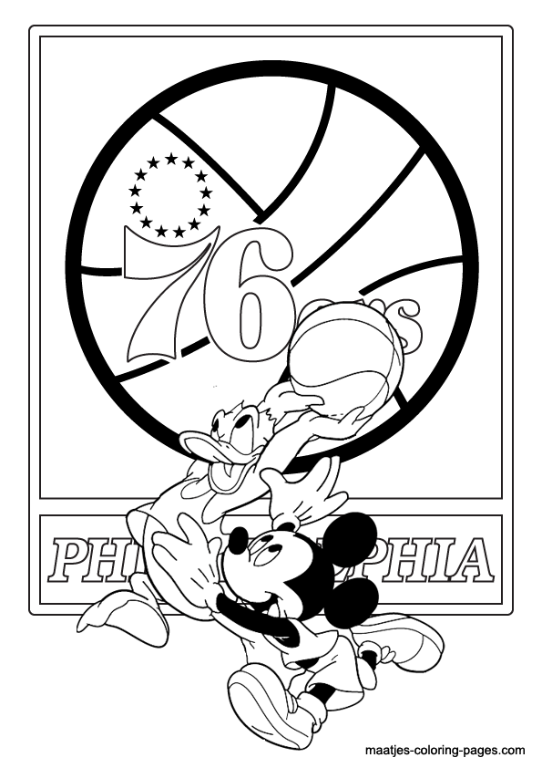 Philadelphia 76ers NBA coloring pages