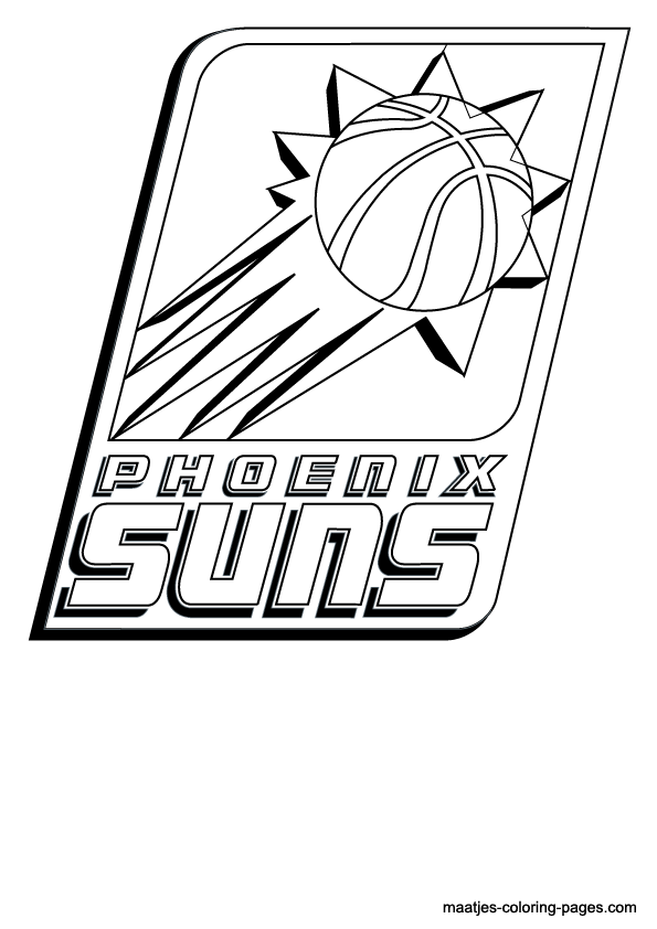 Phoenix Suns NBA coloring pages