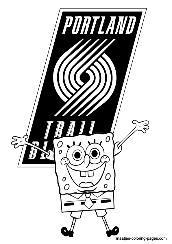 Portland Trail Blazers NBA coloring pages