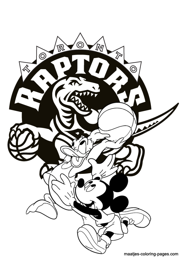 Toronto Raptors NBA coloring pages