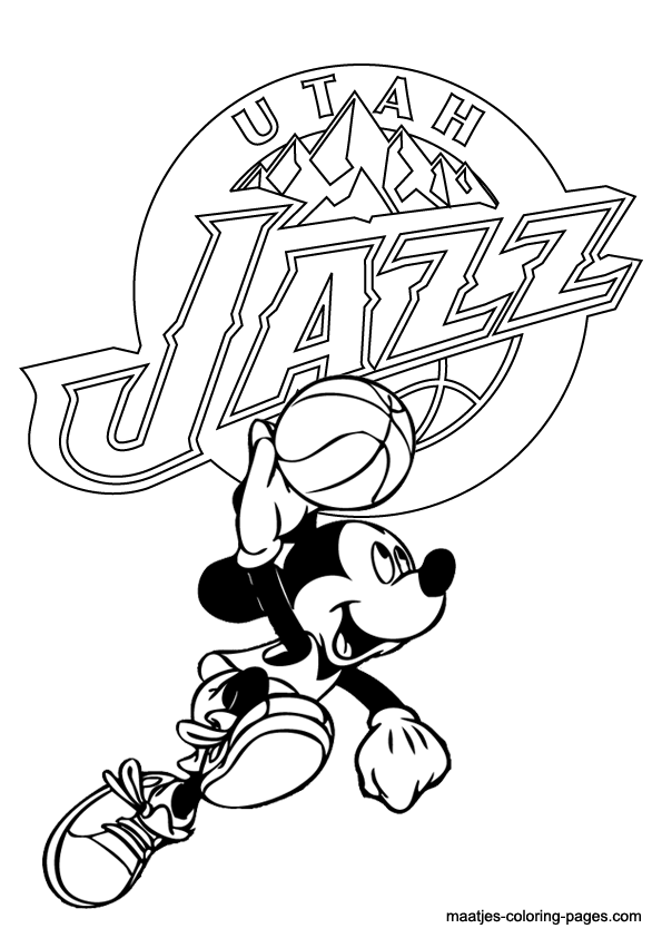 Utah Jazz NBA coloring pages