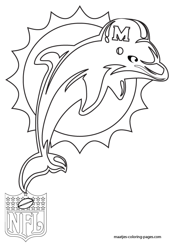 Miami Dolphins Logo NFL Coloring Pages