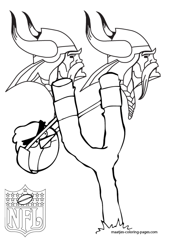 Minnesota Vikings Angry Birds Coloring Pages