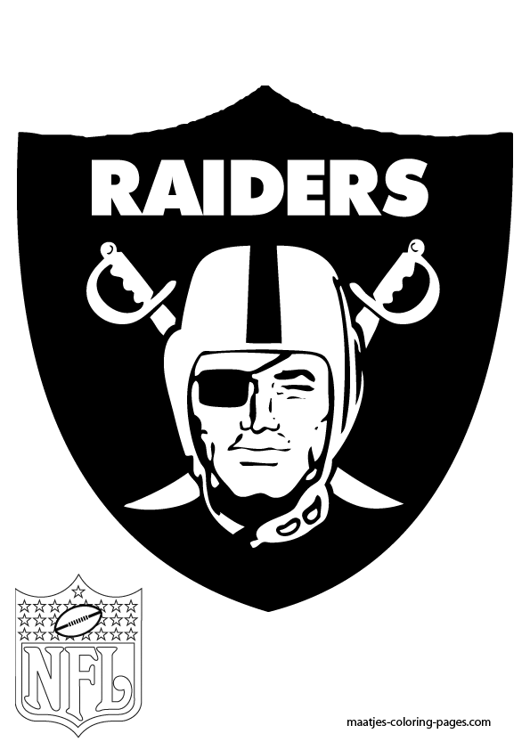 Oakland Raiders Logo NFL Coloring Pages