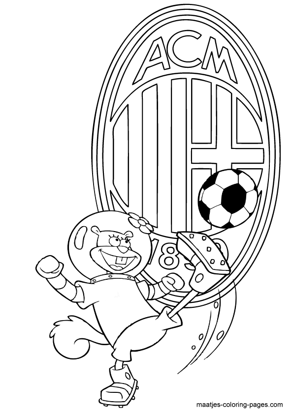 AC Milan and Sandy coloring pages