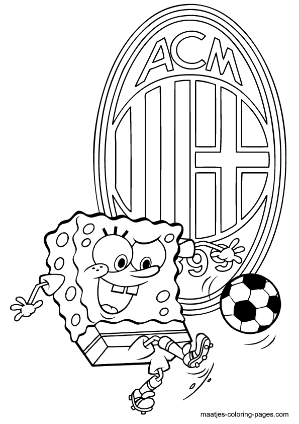 AC Milan Spongebob playing soccer