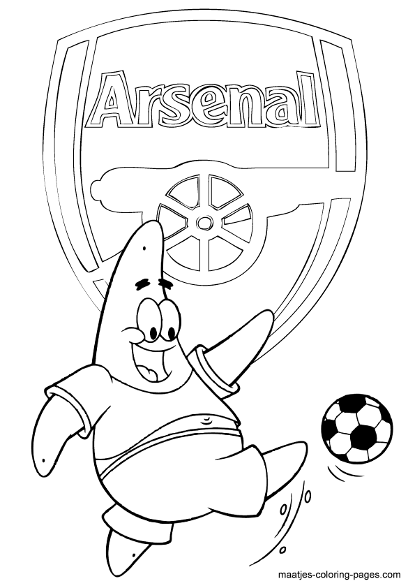 Arsenal and Patrick Star coloring pages