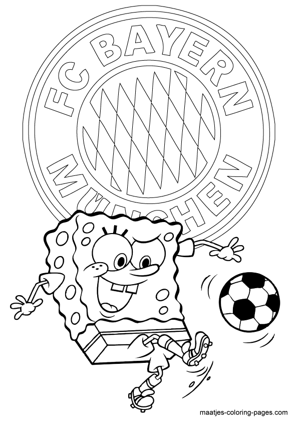Bayern Munchen SpongeBob SquarePants playing soccer