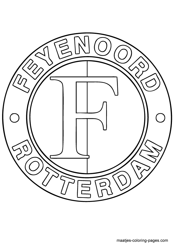 Feyenoord soccer club logo coloring page