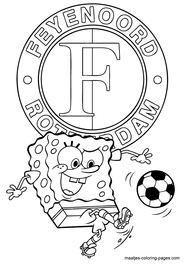 Feyenoord SpongeBob SquarePants playing soccer