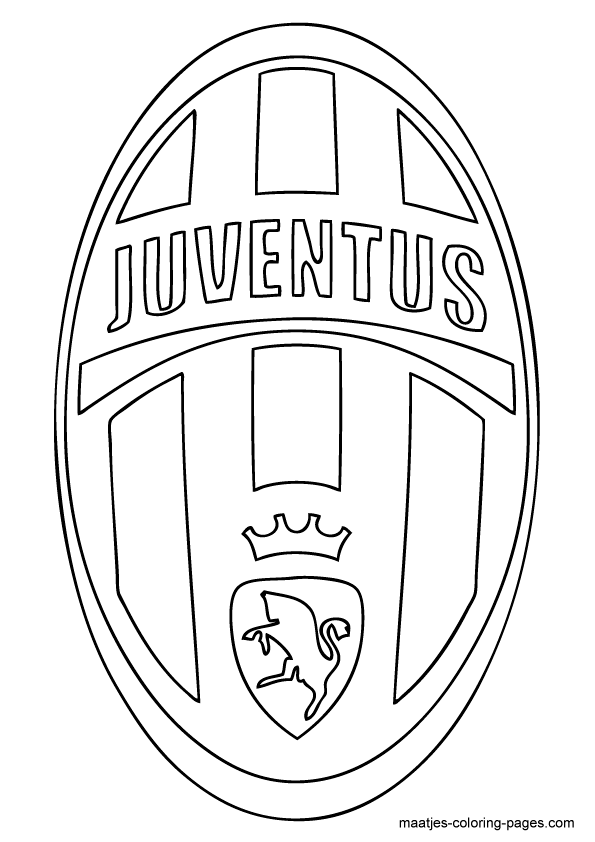 Juventus soccer club logo coloring page