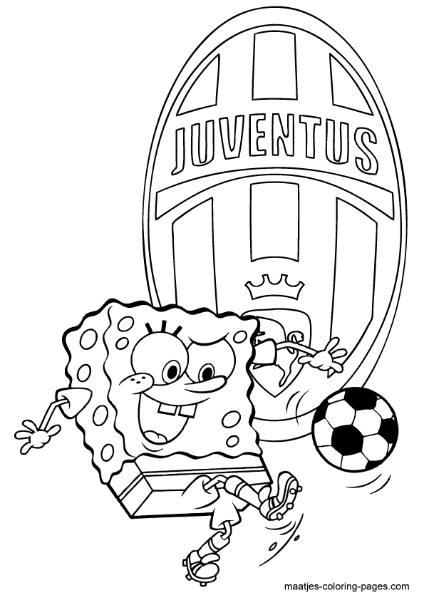 Juventus SpongeBob SquarePants playing soccer