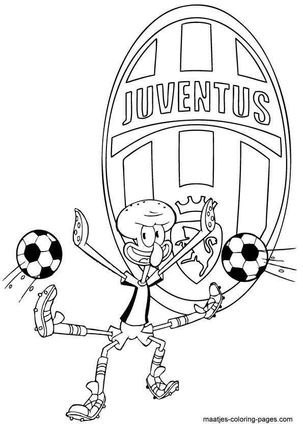 Juventus Squidward playing soccer